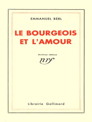 cover image of Le Bourgeois et l'amour